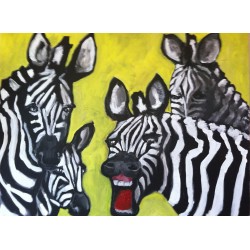 Amused Zebra (100cm x 80cm)